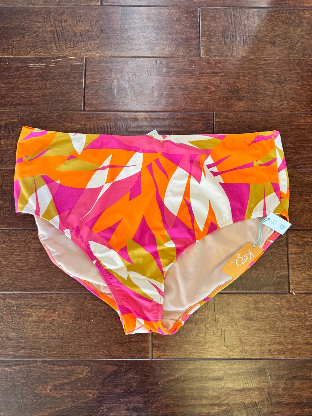 Kona Sol Multi-Color High Waist Full Seat Coverage Bikini Bottoms. 3X 24/26 NWT